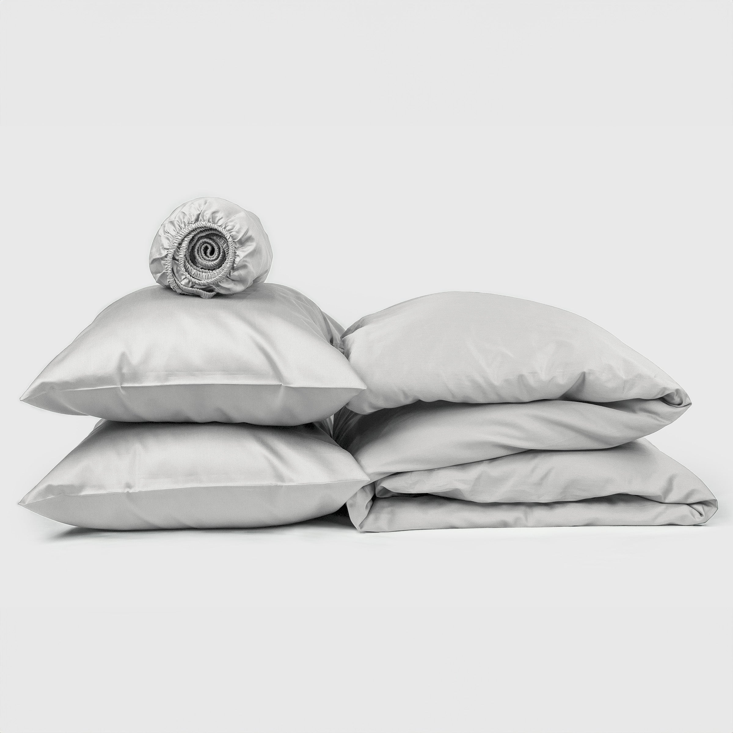 Cloud Light Grey Organic Cotton Duvet Set items by SOJAO
