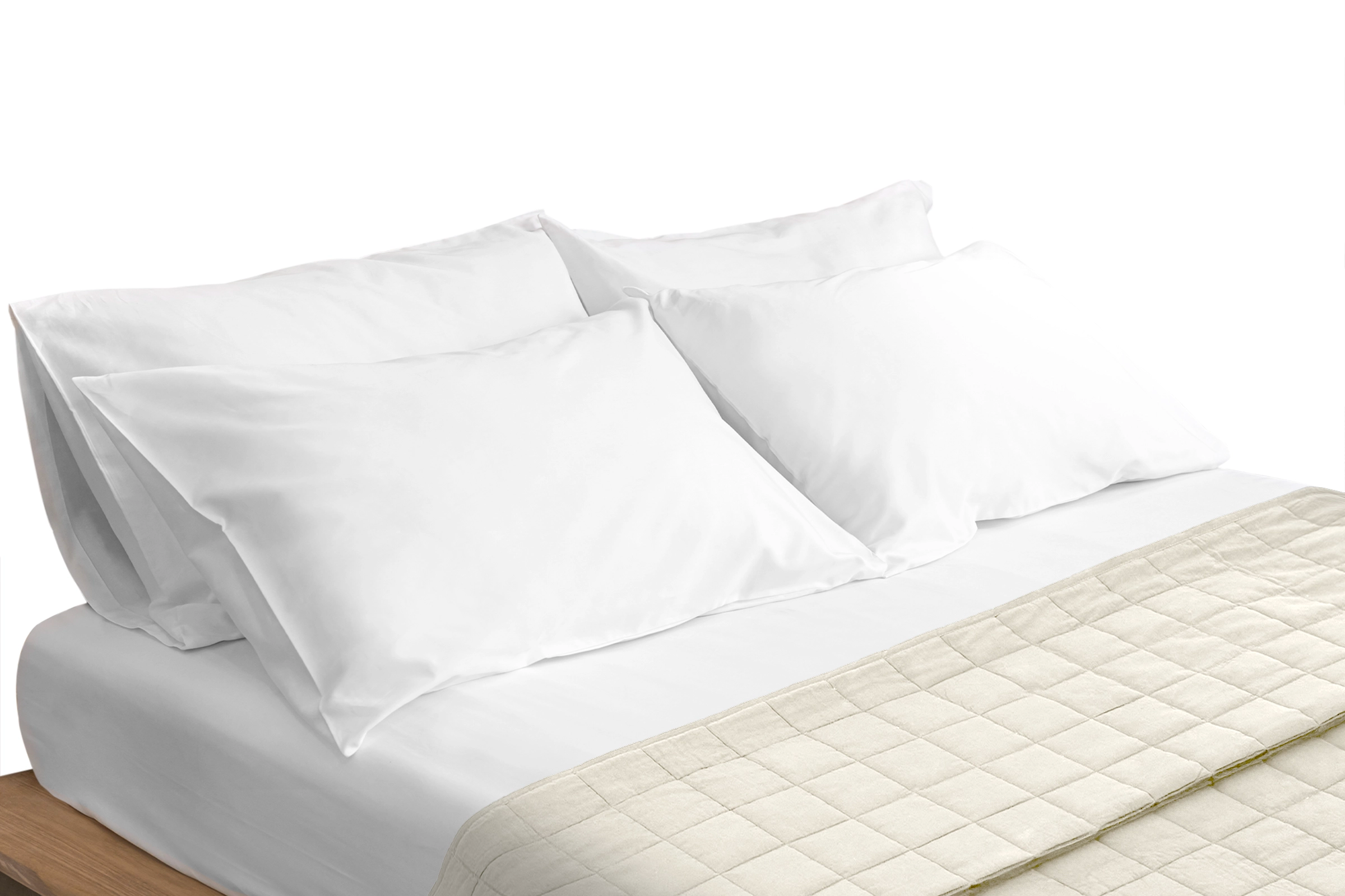 SOJAO quilt set in Natural and white bedsheets