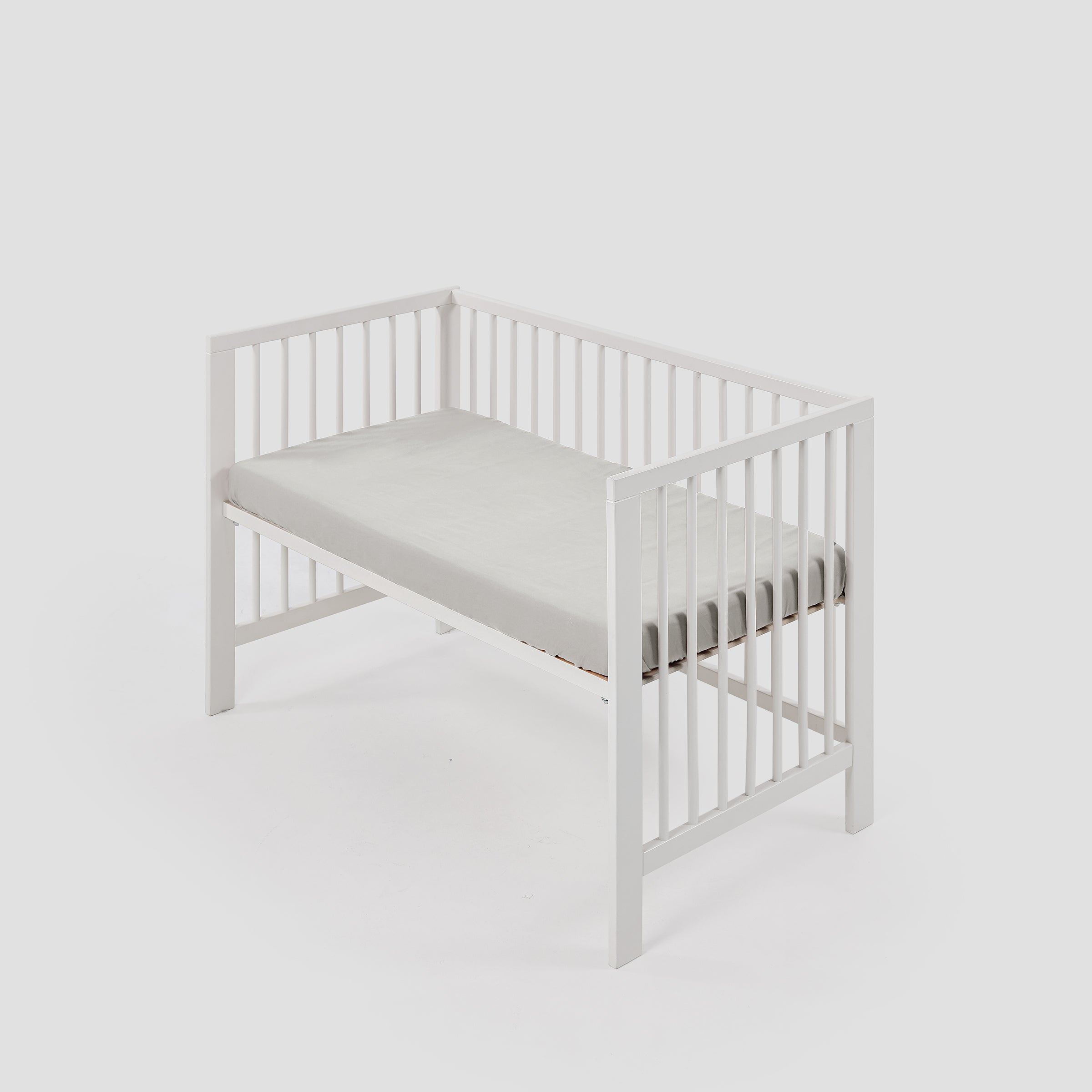 Cloud Light Grey Organic Cotton Baby Cot Sheet by SOJAO