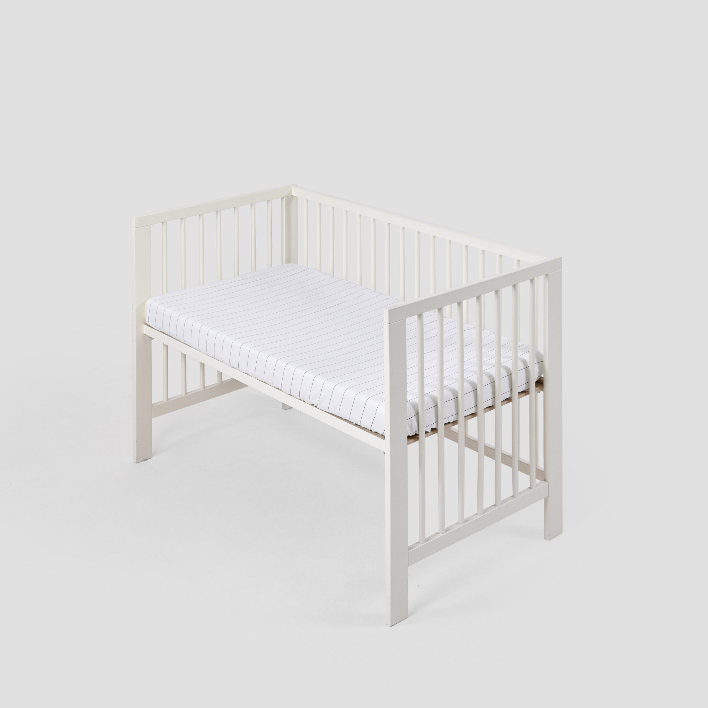 organic-classic-baby-cot-fitted-sheet-in-pinstripes (Last Call)-colour-inside-a-cot-by-sojao