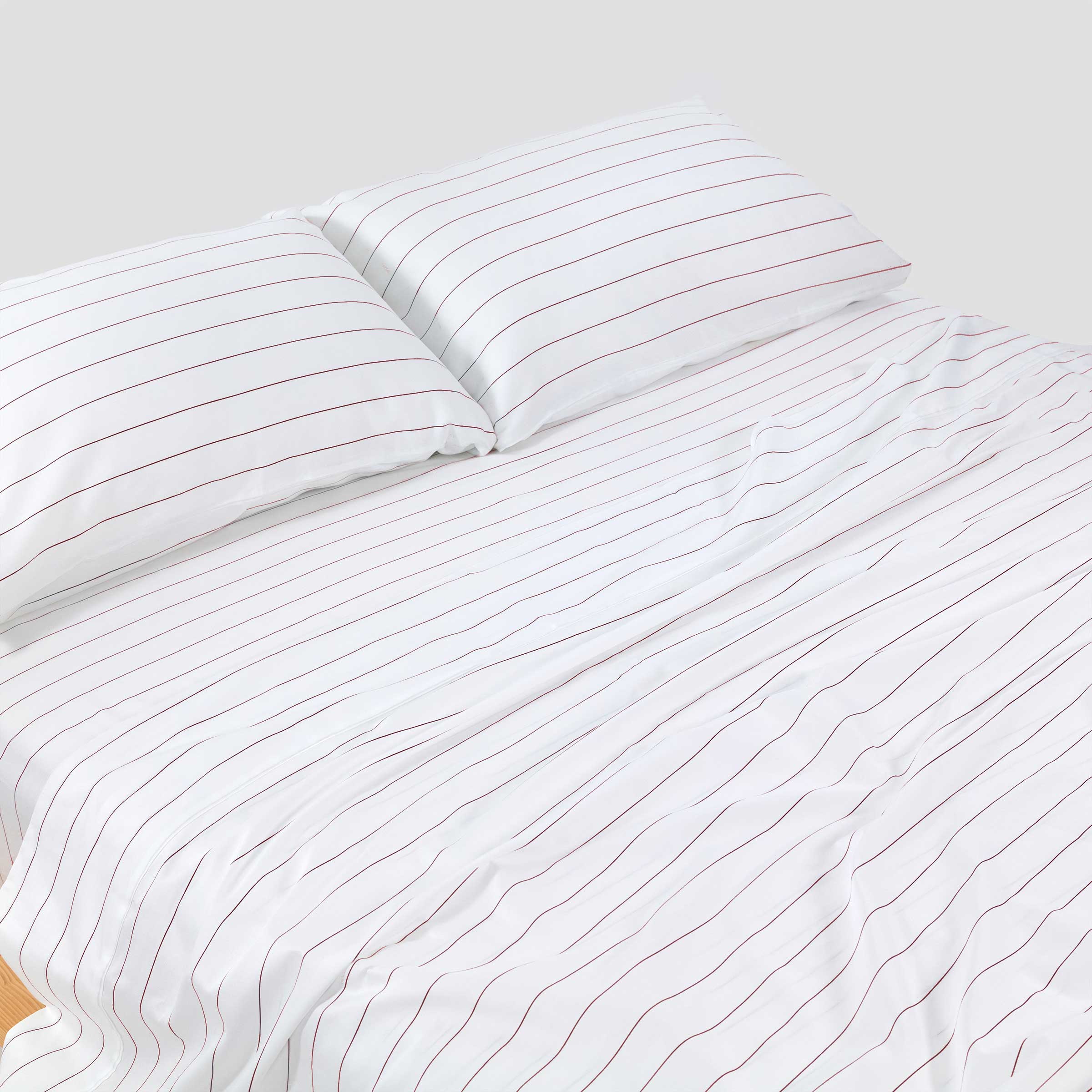 Classic Cedar Pinstripes Flat Sheet Set
