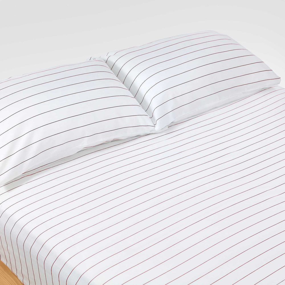Classic Cedar Pinstripes Fitted Sheet