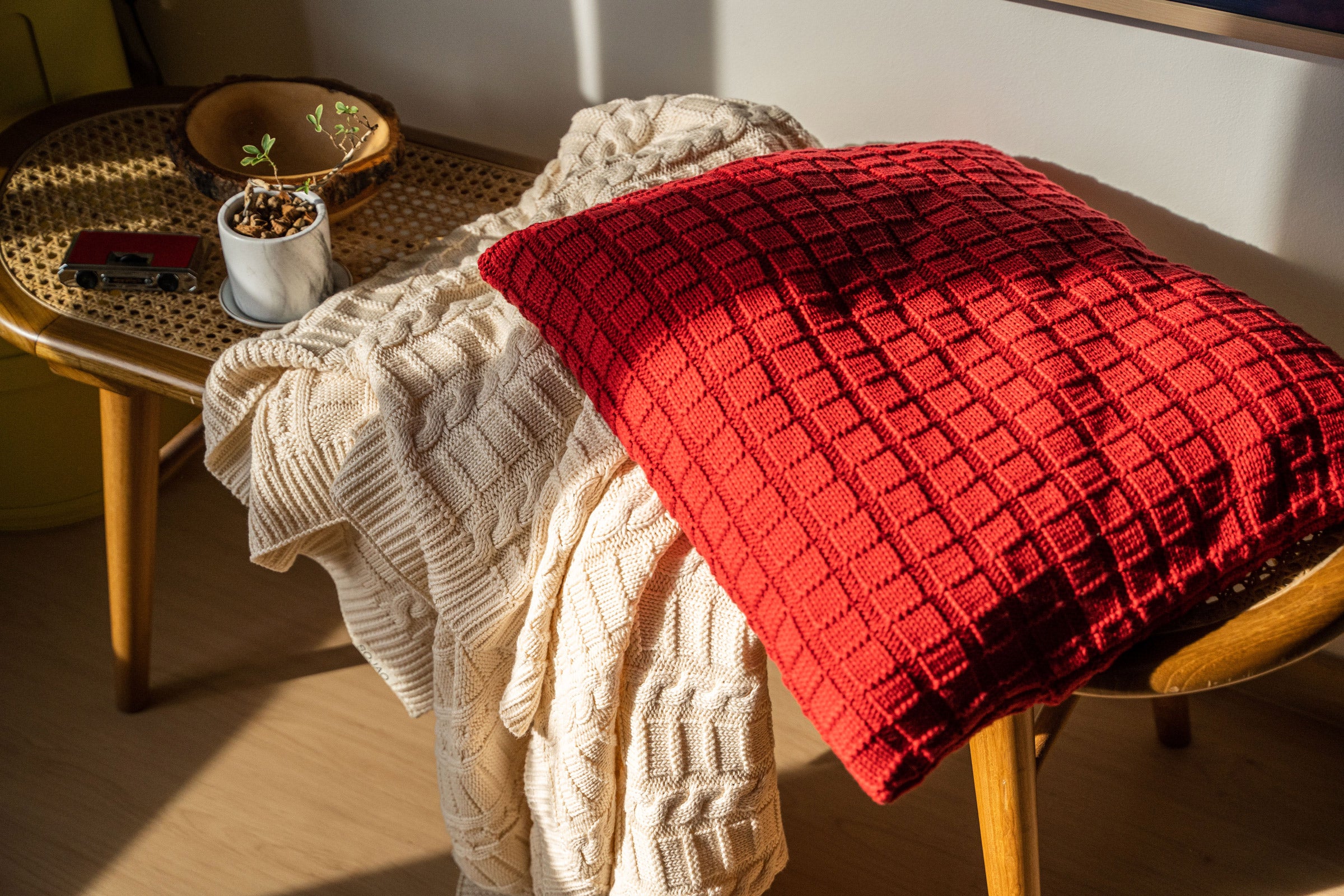 ruby-organic-checkered-rib-cushion-cover-by-sojao