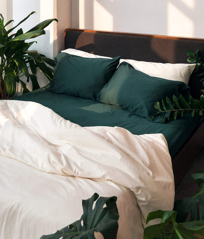 Classic Sateen Bed Sheets Sustainable Bed Sheets SOJAO Singapore