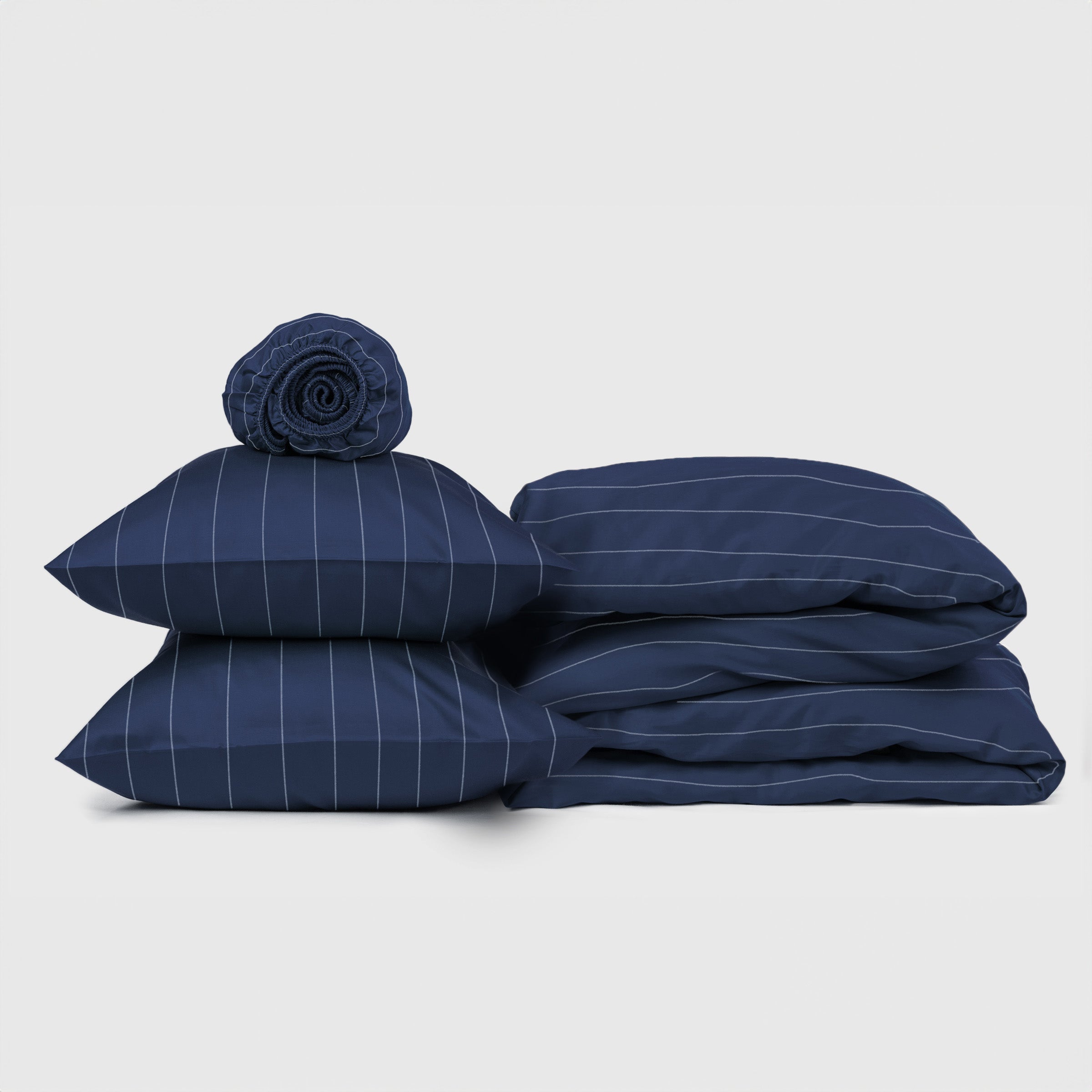 classic-navy-pinstripes-bundle-set-with-fitted-sheet-duvet-cover-pillowcase-pair-by-sojao