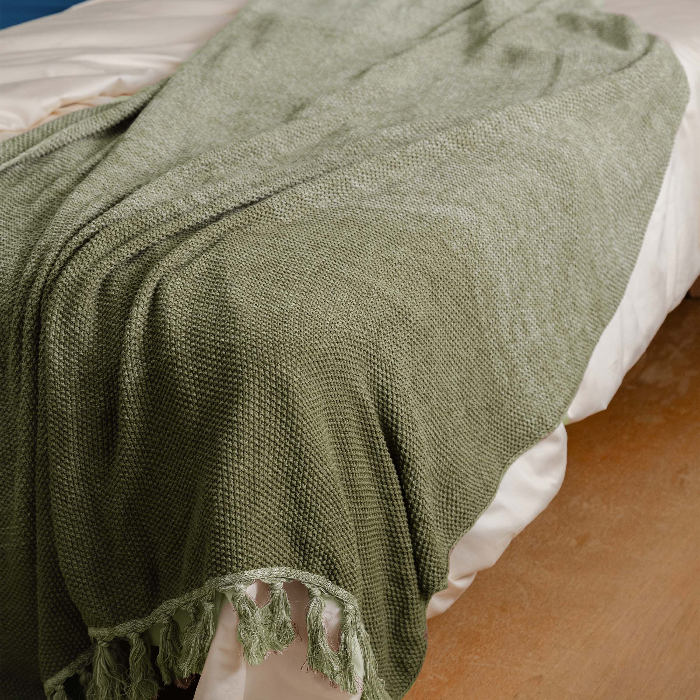 organic-cotton-fringed-ombre-throw-in-sage-colour-by-sojao