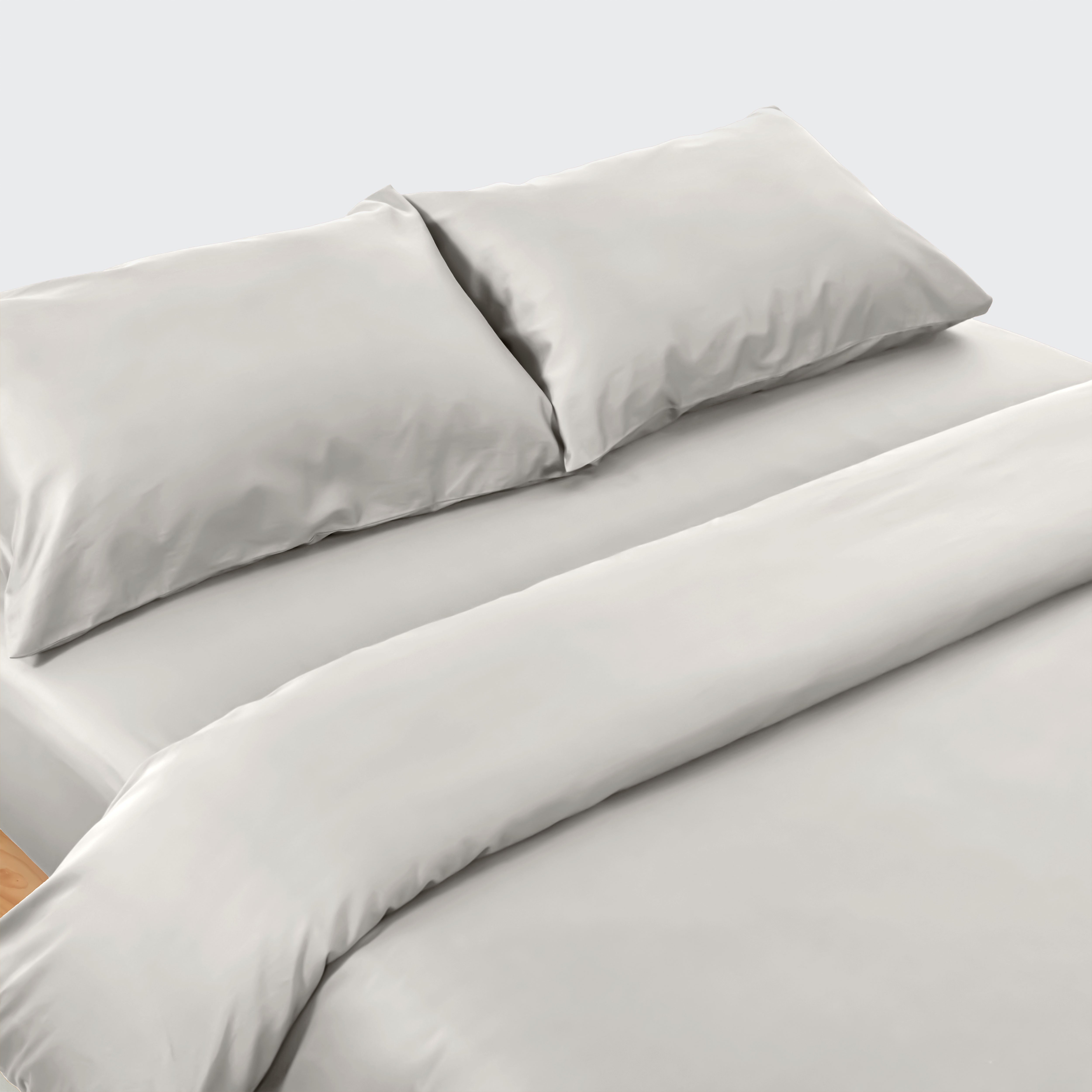 Cloud Light Grey Organic Cotton Duvet Set Organic Cotton by SOJAO