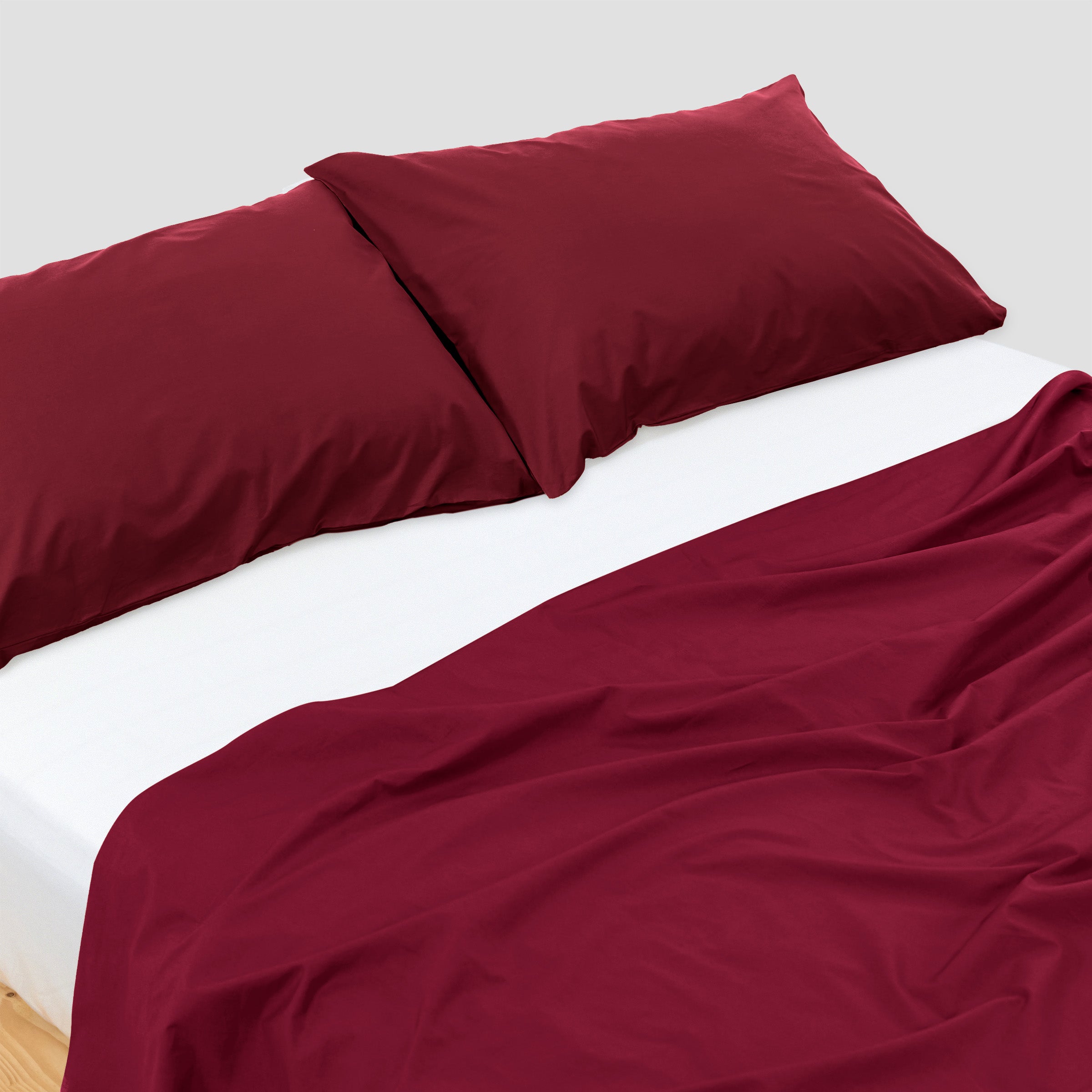 Classic Wine Flat Sheet Set Organic Cotton By SOJAO