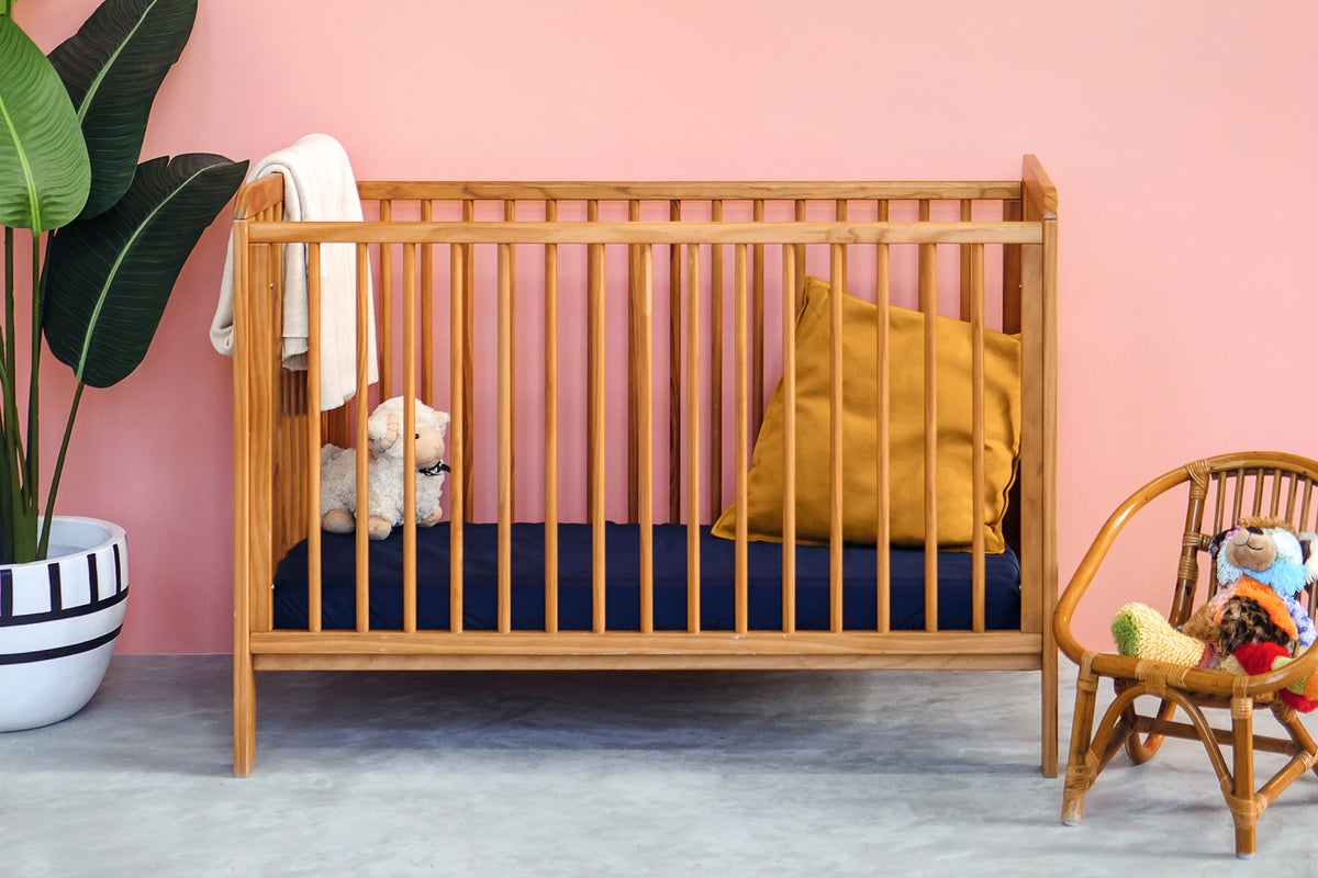 Classic Baby Cot Fitted Sheet Organic Cotton Bed Sheets SOJAO Singapore