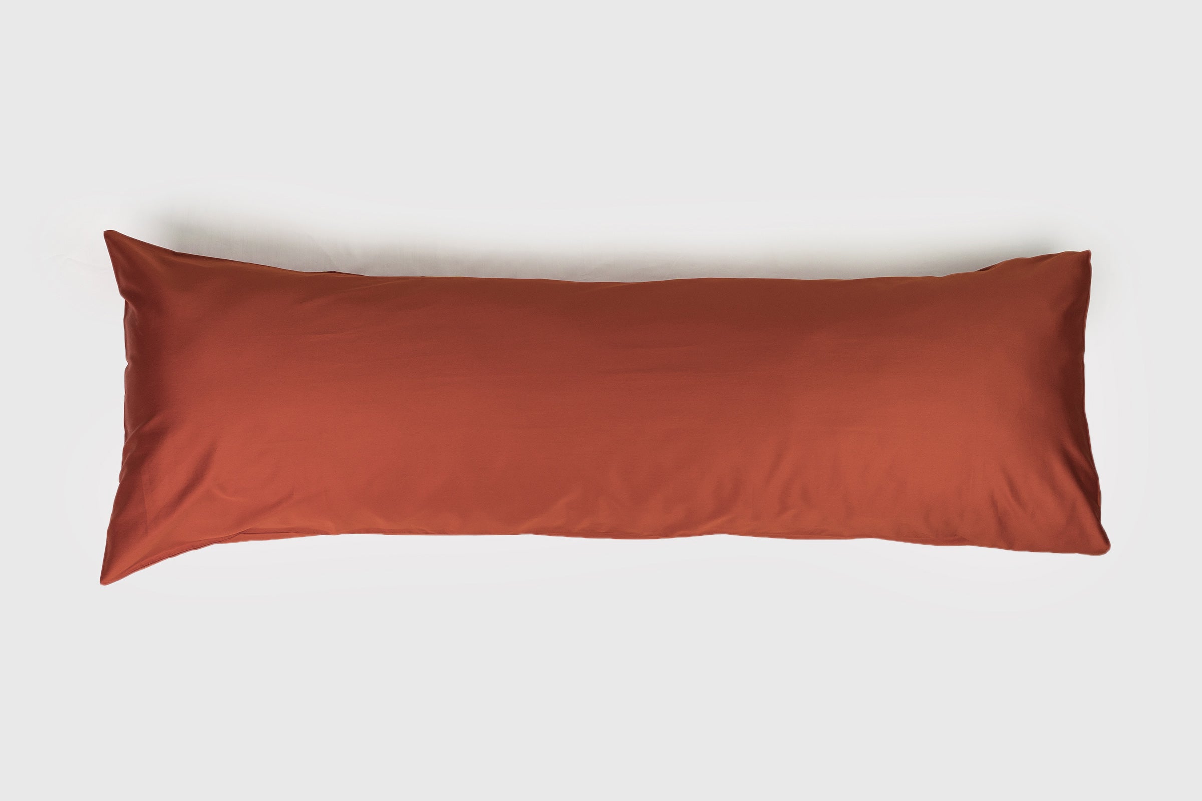 sojao organic cotton crisp percale clay red body pillow case bedsheets